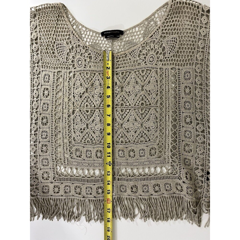 a new day Crochet Fringe Boho Tunic Top in Cream - Picture 7 of 10